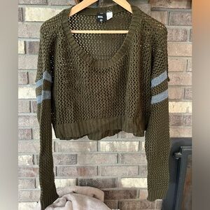 BDG Green Cropped Sweater